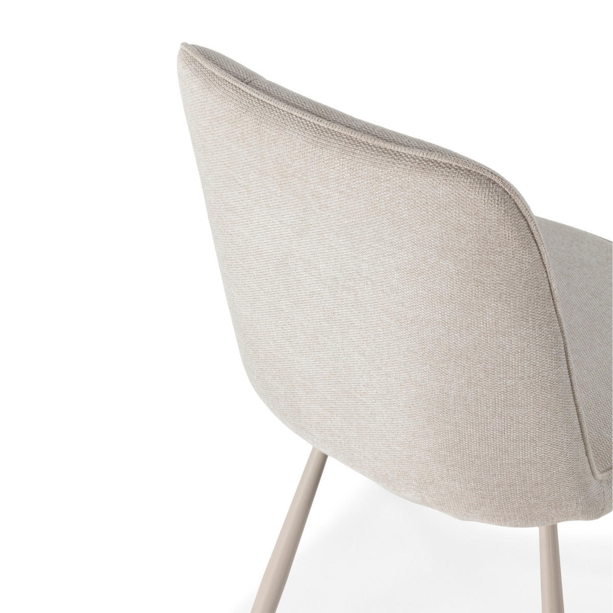 ESSZIMMERSTÜHLE 4er Set 56/46/49,5 cm - Creme, Textil (56/49.5/46cm) - Calicosy