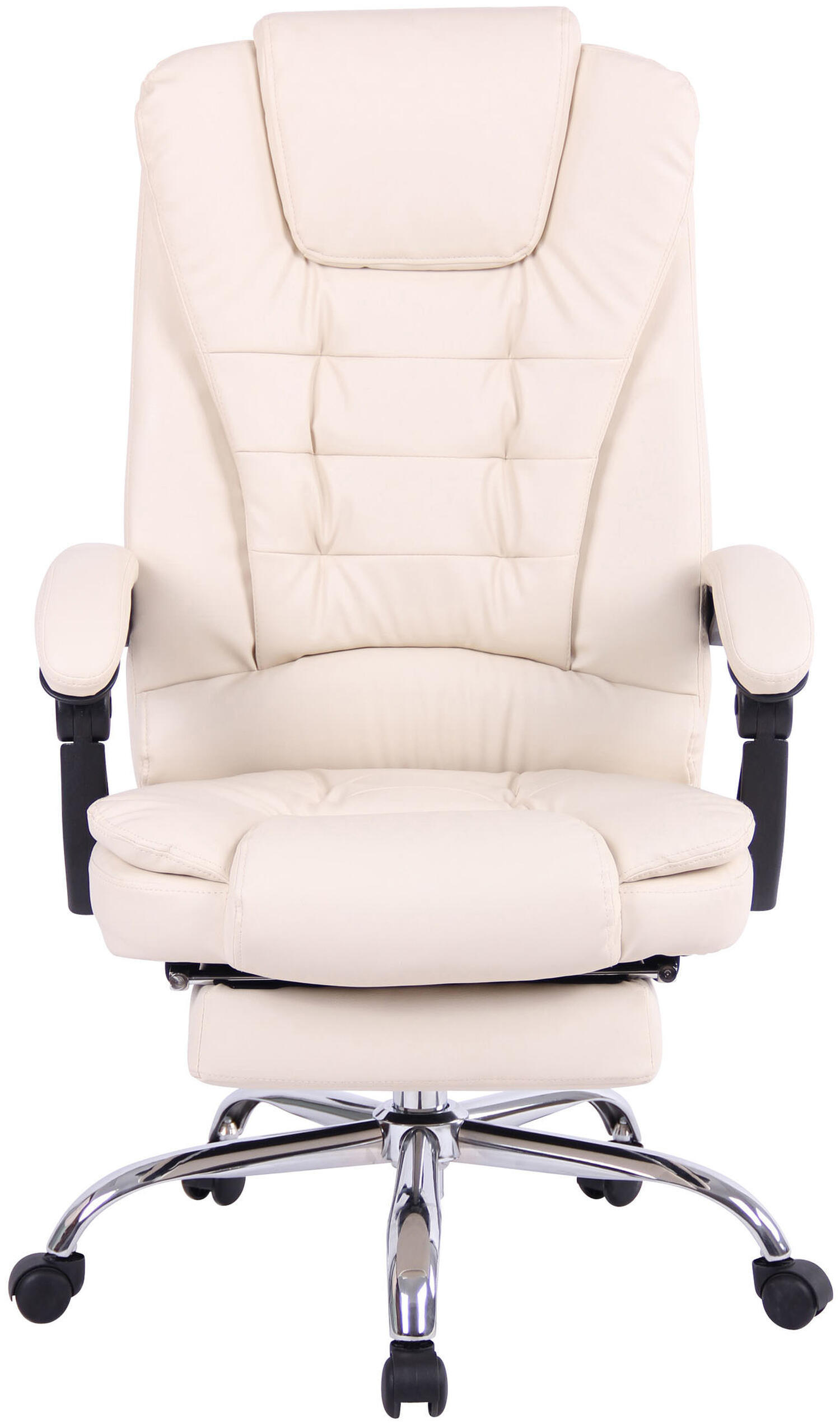 BÜROSTUHL Onix, Kunstleder Creme - Creme, Textil/Metall (67/125/68cm) - TPFLiving