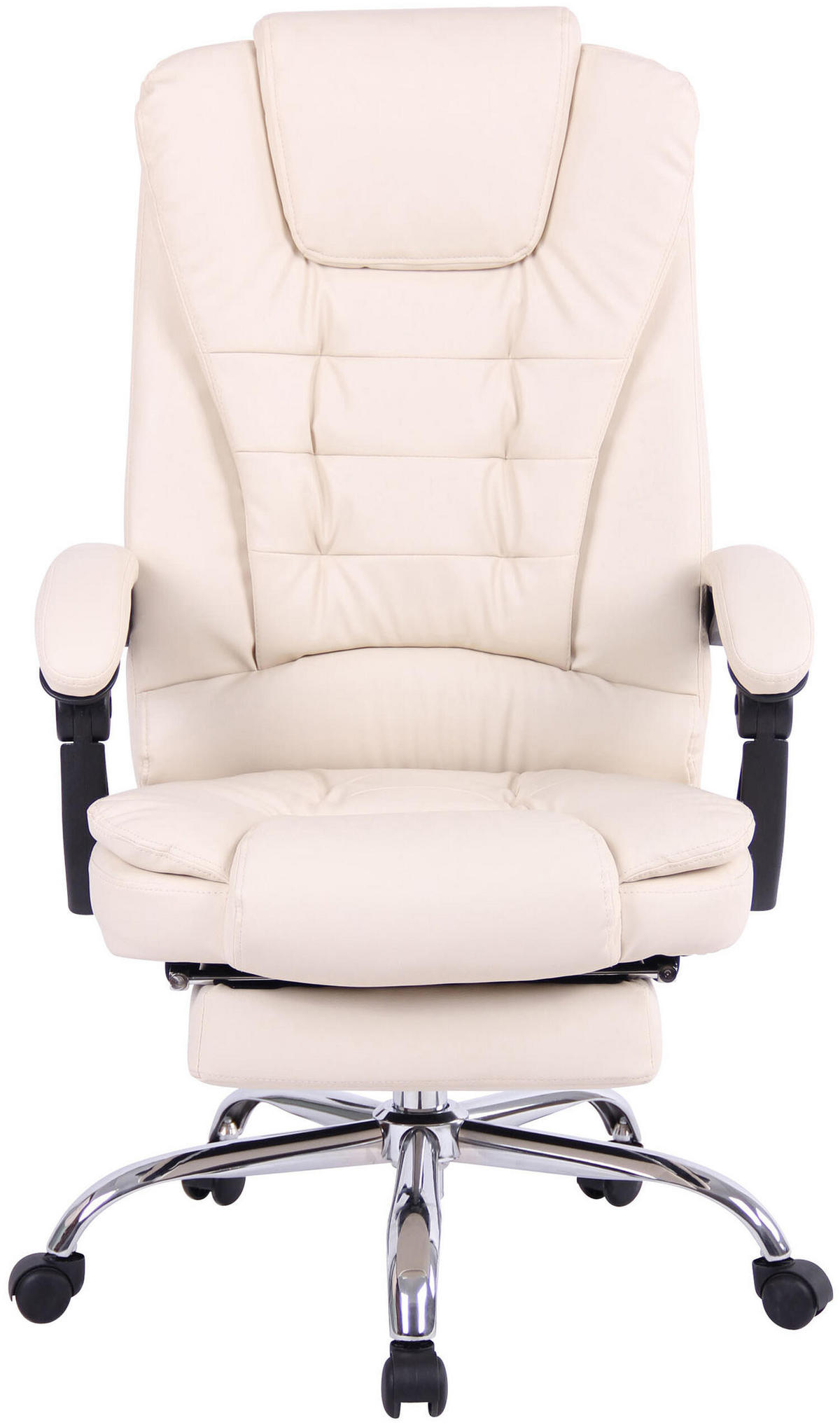 BÜROSTUHL Onix, Kunstleder Creme - Creme, Textil/Metall (67/125/68cm) - TPFLiving