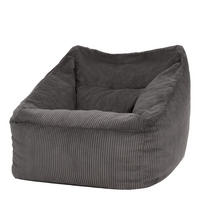 SITZSACK Cord Sessel Natalia - Grau, Textil (100/80/88cm) - icon
