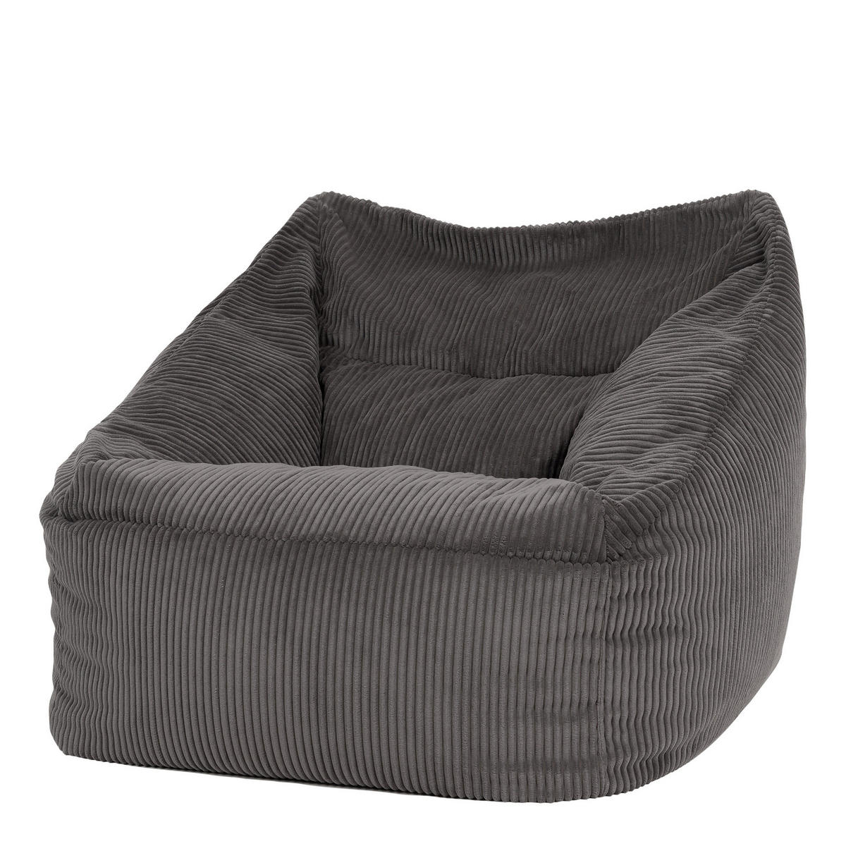 SITZSACK Cord Sessel Natalia - Grau, Textil (100/80/88cm) - icon