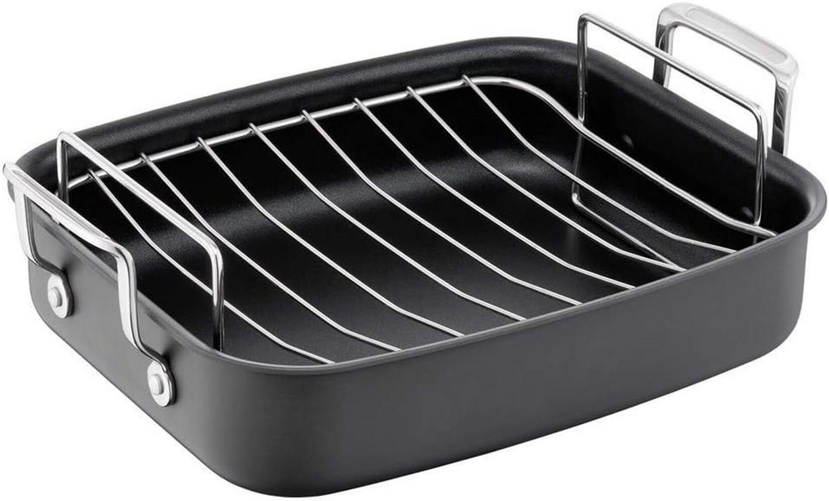 BRÄTER mit Gestell H9029582 Jamie Oliver Schwarz - Schwarz, Metall (26/32/9cm) - Tefal