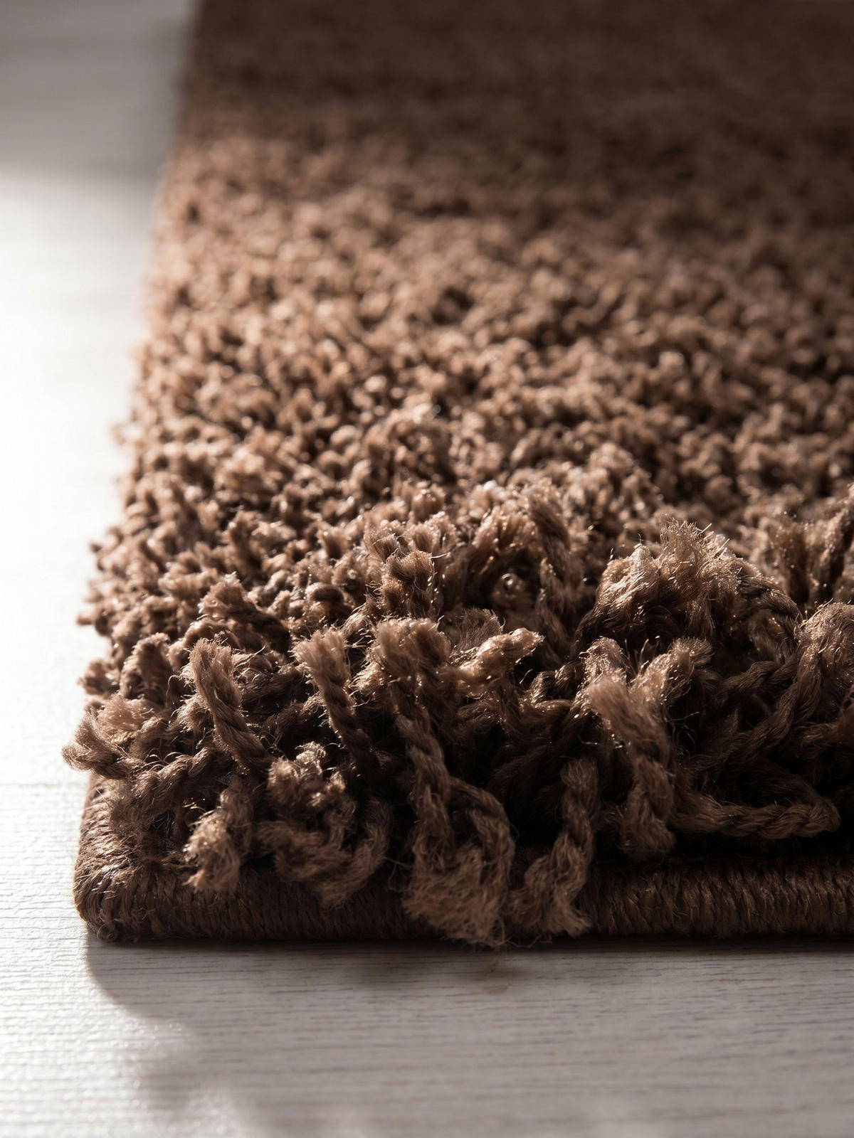 TEPPICH Wohnzimmer Hochflor Einfarbig Weich Flauschig Waschbar Läufer Braun 80x250 cm – RHEIN - Braun, Textil (250/80cm) - KADIMA DESIGN