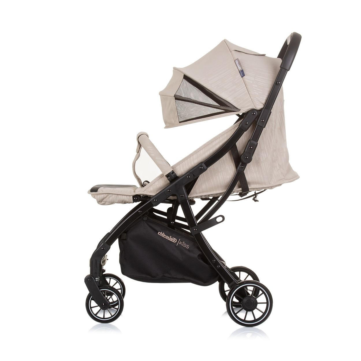 BUGGY Kiss klappbar beige Getränkehalter verstellbar bis 22 kg - Beige, Metall (75/50/103cm) - Chipolino
