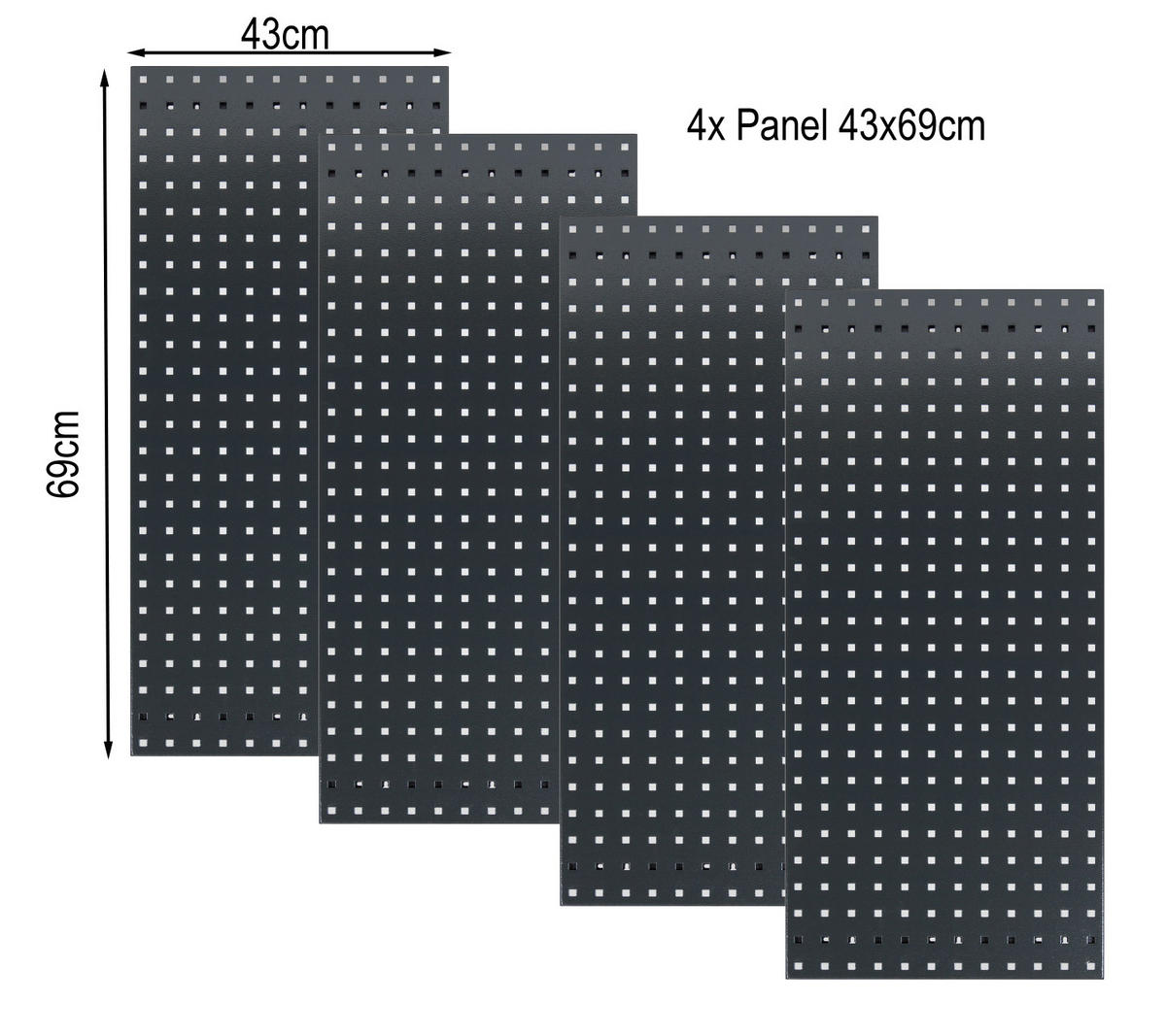 EINLEGEBÖDEN für Kaminholzregale 69x43 cm - Anthrazit, Metall (43/0.5/69cm) - QUICK STAR