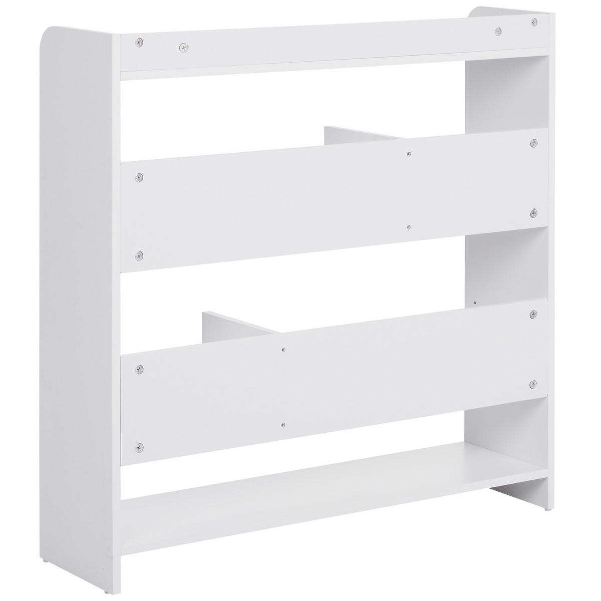 REGAL DE-15469 90/24/91 cm, 4 Ebenen, 3 Rückwände Weiß - Weiß, Holzwerkstoff (24/91/90cm) - ComfortXL