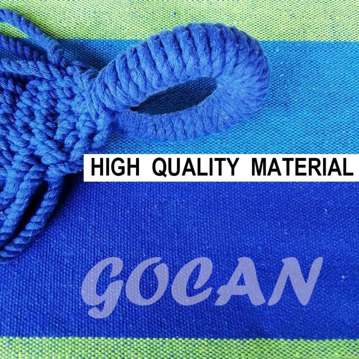 HÄNGEMATTE Brasilianisch 2 Personen Blau/Grün 250 x 160 cm - Multicolor, Textil (160/2.5/350cm)