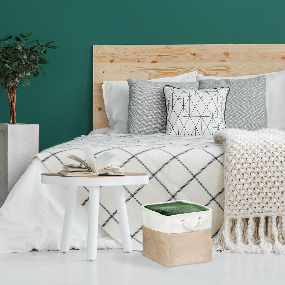 4xAUFBEWAHRUNGSKORB - Multicolor, Textil/Metall (33/33/33cm) - Relaxdays