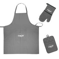 KÜCHENSCHÜRZE Set 3-teilig - Grau, Textil (18/32cm) - Stoneline