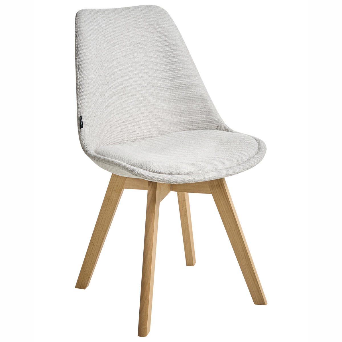 ÉTKEZŐSZÉK 2 darabos Szett Kárpit Fehér Dakota - fehér, textil/fa (47/84/60cm) - Beliani