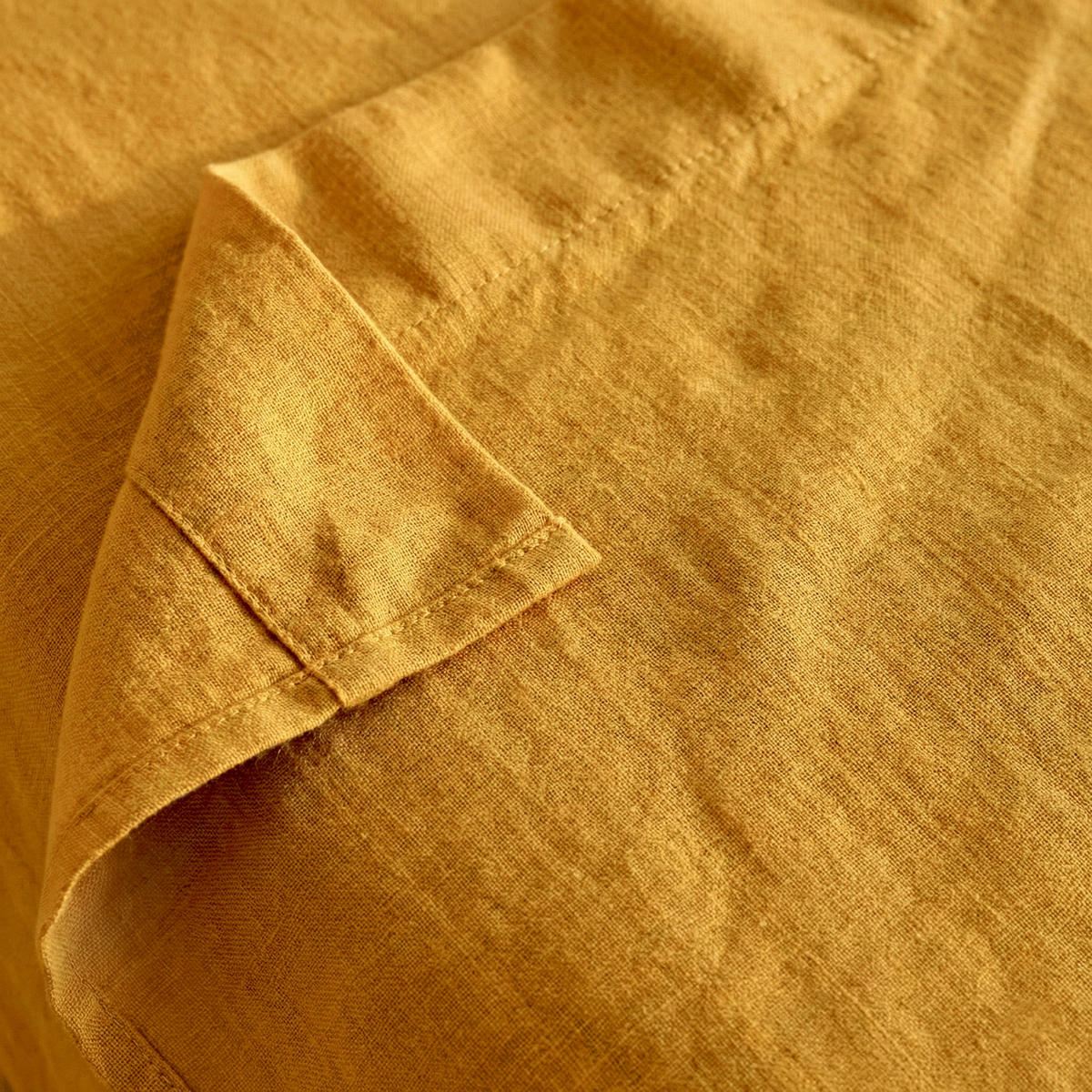 OBERBETTLAKEN basic 240x270 cm senf - Gelb, Textil (240/270cm) - Happy Friday