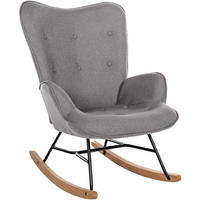SCHAUKELSTUHL Stoff grau - Grau, Textil/Metall (71/98/88cm) - CLP