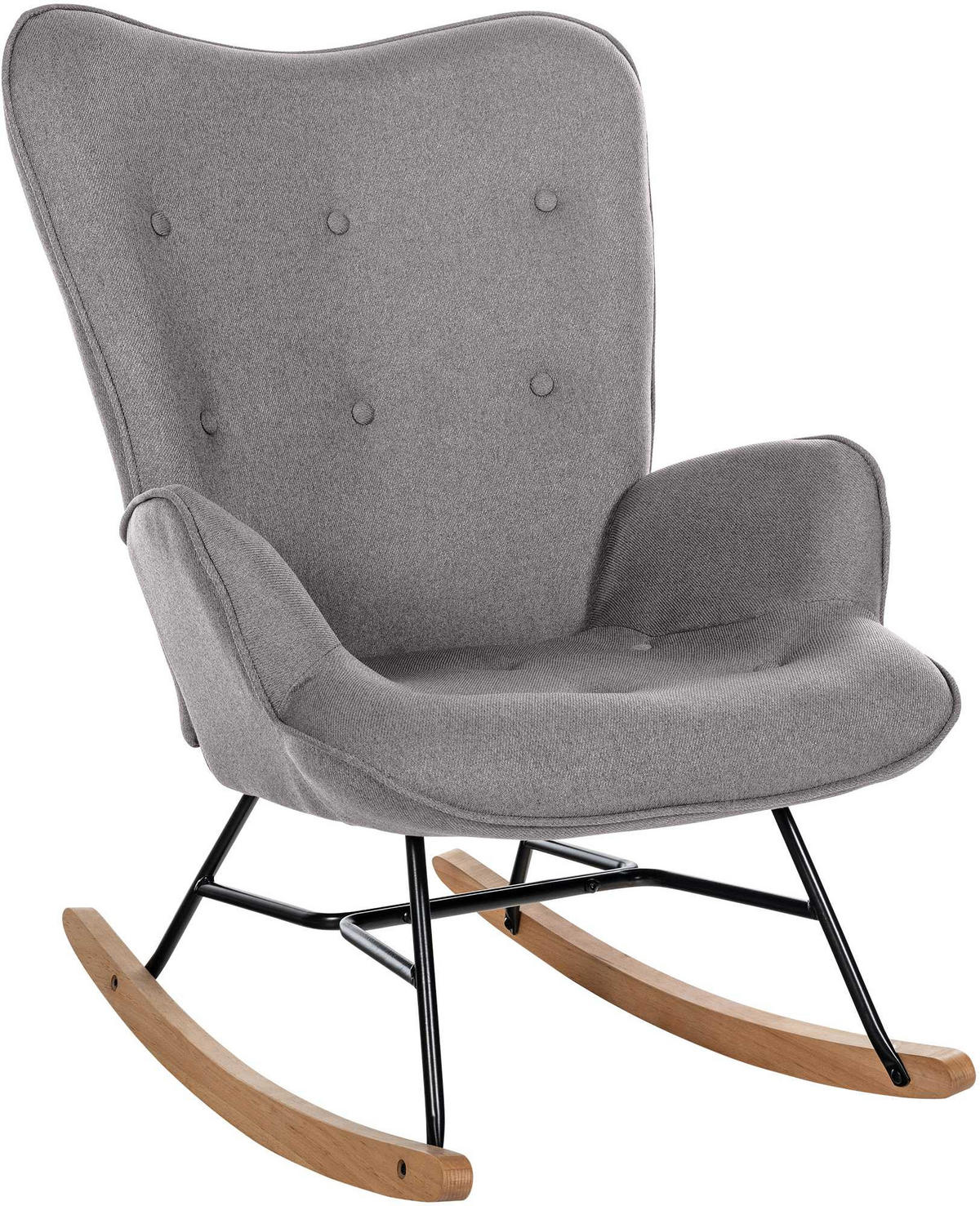 SCHAUKELSTUHL Stoff grau - Grau, Textil/Metall (71/98/88cm) - CLP