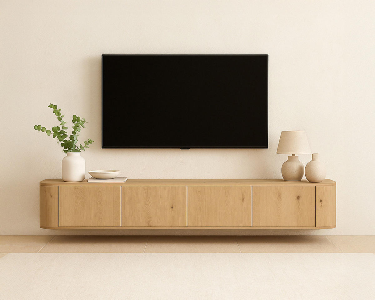 TV-MÖBEL Novero Braun 35/220/33 cm - Braun, Holz (220/33/35cm) - Livingfurn
