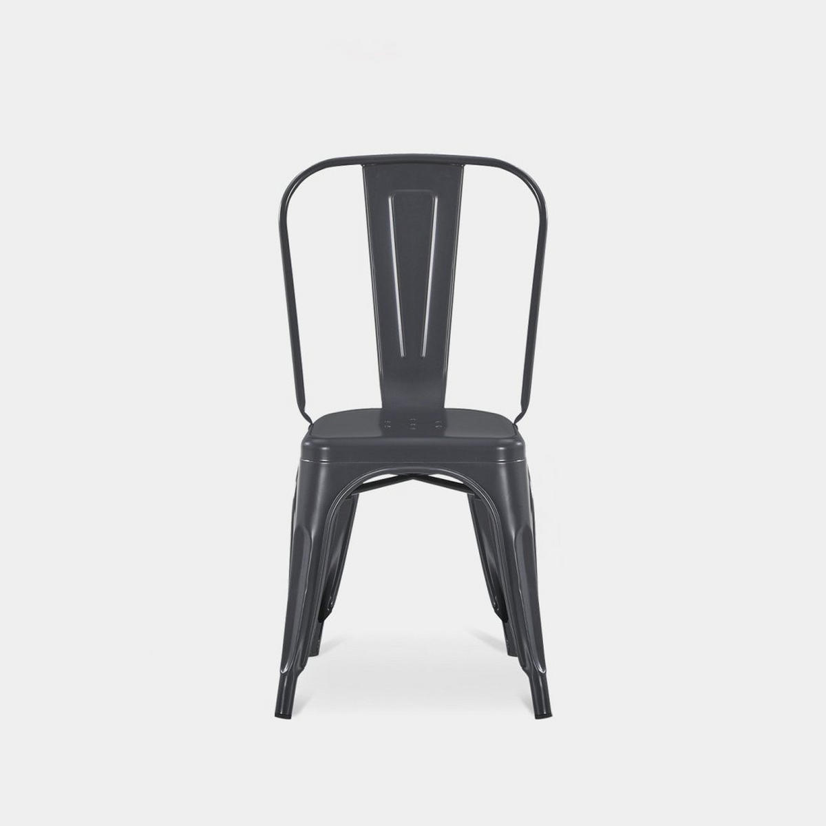 STUHL FÜR DRAUSSEN Hjorts Grau 46 cm x 85 cm - Grau, Metall (46/85/49cm) - Klast Home