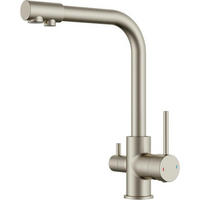 KÜCHENARMATUR 3 Wege mit Trinkwasserauslauf Edelstahl - Silberfarben, Metall (20.3/5.1/27.4cm)
