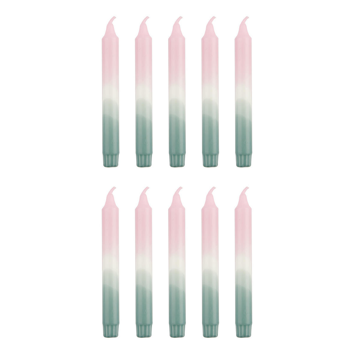 STABKERZE (10er Set) Dip-Dye - Rosa, Naturmaterialien (2/20/2cm) - Butlers