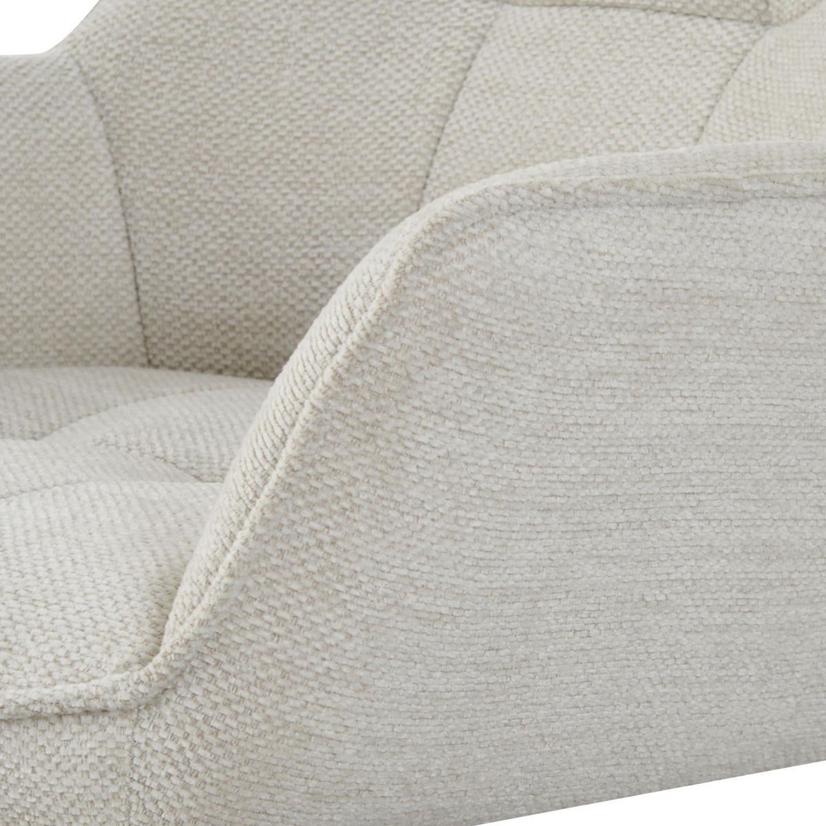 BÜROSTUHL MAX Cremeweiß höhenverstellbar 360°drehbar - Creme/Schwarz, Kunststoff/Textil (61/87/63cm) - DUBI Möbel