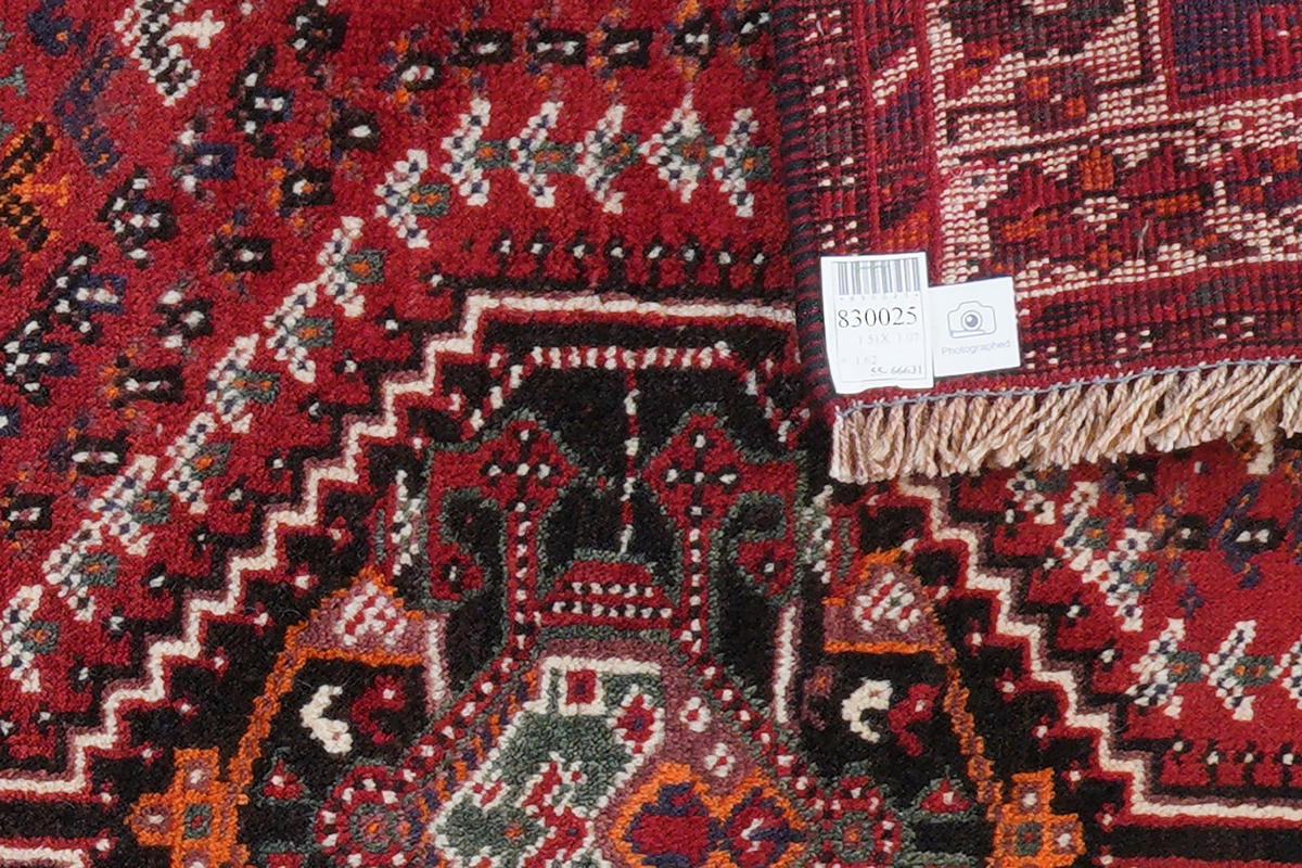 ORIENTTEPPICH handgeknüpft Gashgai Rot 151/107 cm Schurwolle - Rot, Textil (107/151cm) - Looma