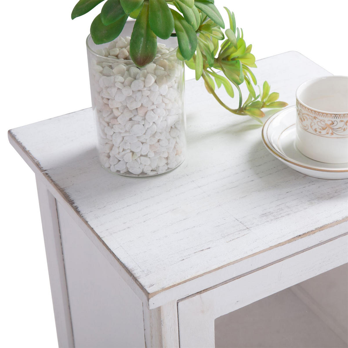 VITRINE ETANIA - Weiß, Holz (32/104/27cm) - CARO-Möbel