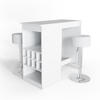 BARTISCH-SET Ross Weiß 115 x 50 cm mit 2 Barhockern - Weiß, Holzwerkstoff (115/104.6/50cm) - Vicco