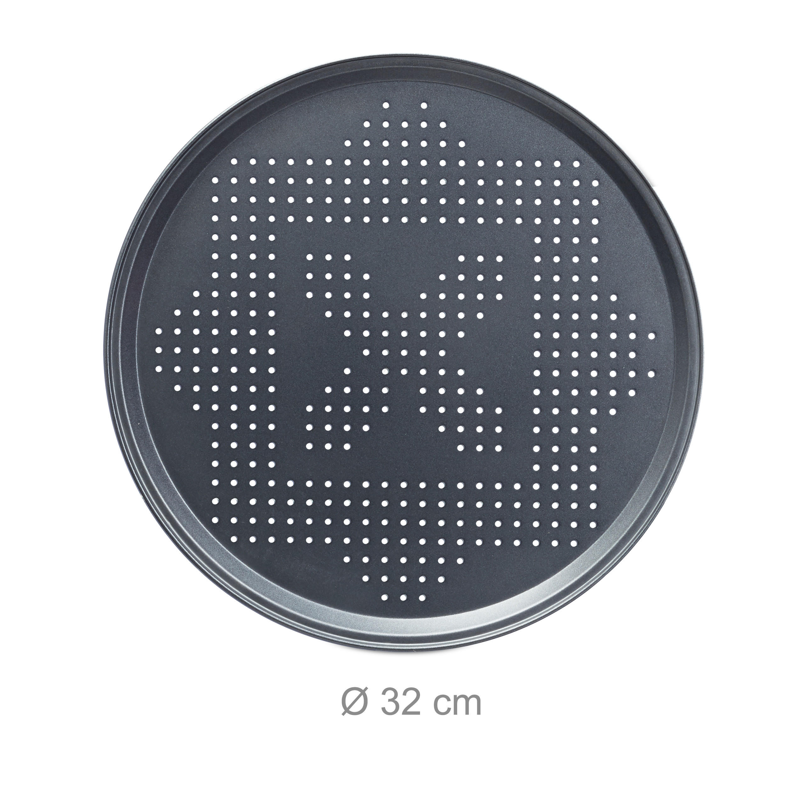 Thumbnail - Relaxdays 4Xpizzablech, Anthrazit, Metall, 32x20x32 cm, Backen, Backformen, Backbleche