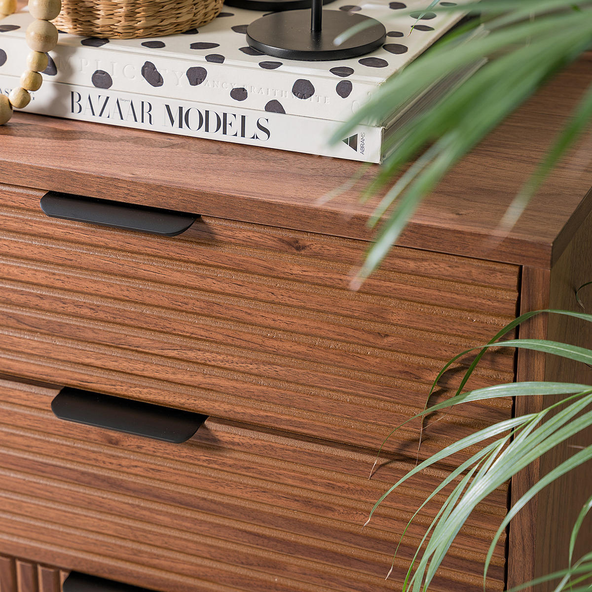 SIDEBOARD - MDF / Metall - Walnussfarben/Schwarz, Holzwerkstoff/Metall (120/80/40cm) - home24