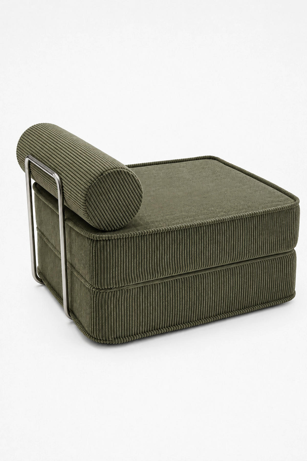 BODENSESSEL für Erwachsene aus geripptem Stoff - Grau, Textil (80/62/95cm) - SURB