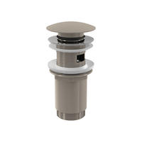 ABLAUFVENTIL CLICK/CLACK 5/4" Ganzmetall mit Überlauf, Nickel-Glanz - Nickelfarben, Kunststoff (7.5/7.5/15cm) - Alcadrain