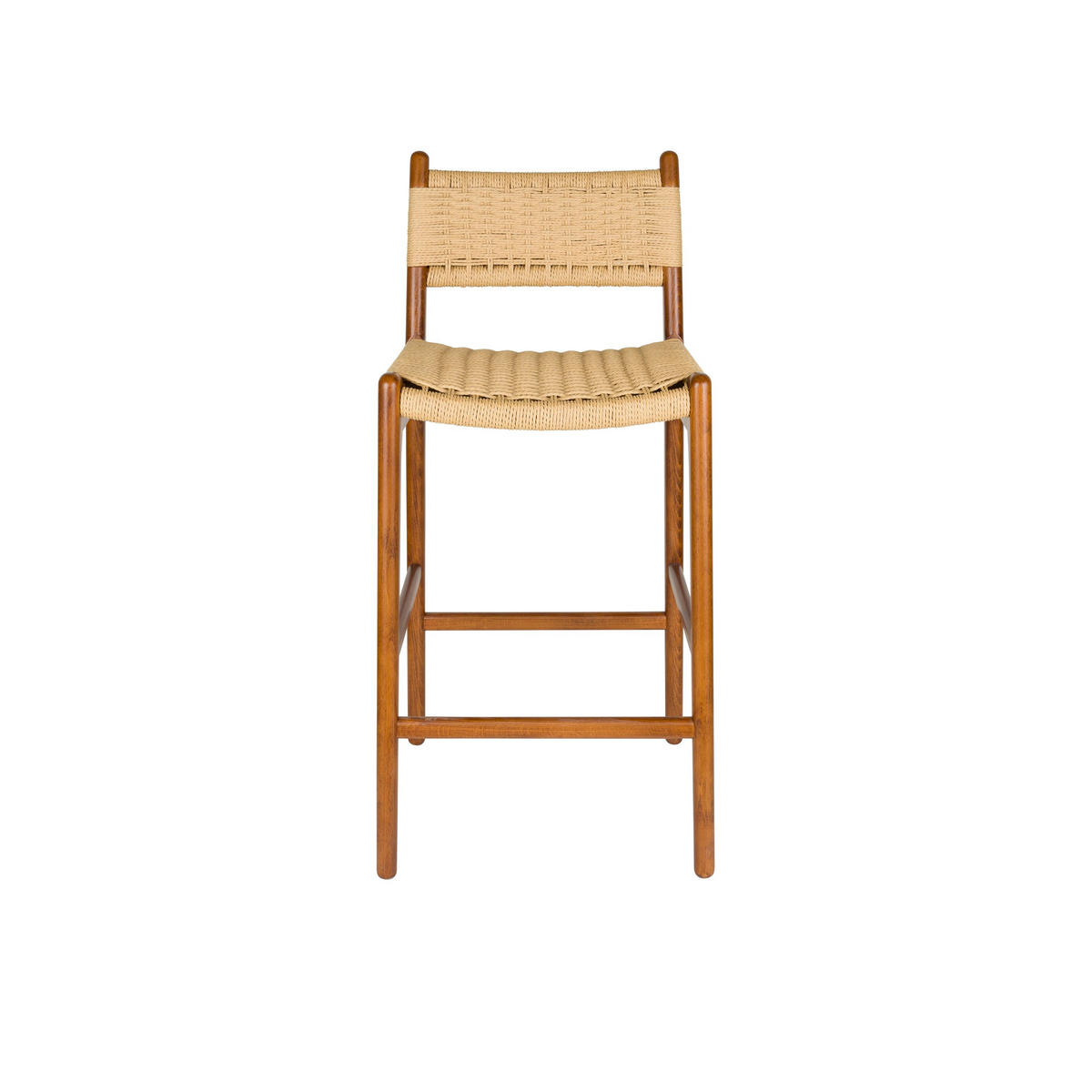 BARHOCKER Cecile Rückenlehne 67,5 cm Walnuss Braun - Braun, Holz (48/95.5/47cm) - Dutchbone