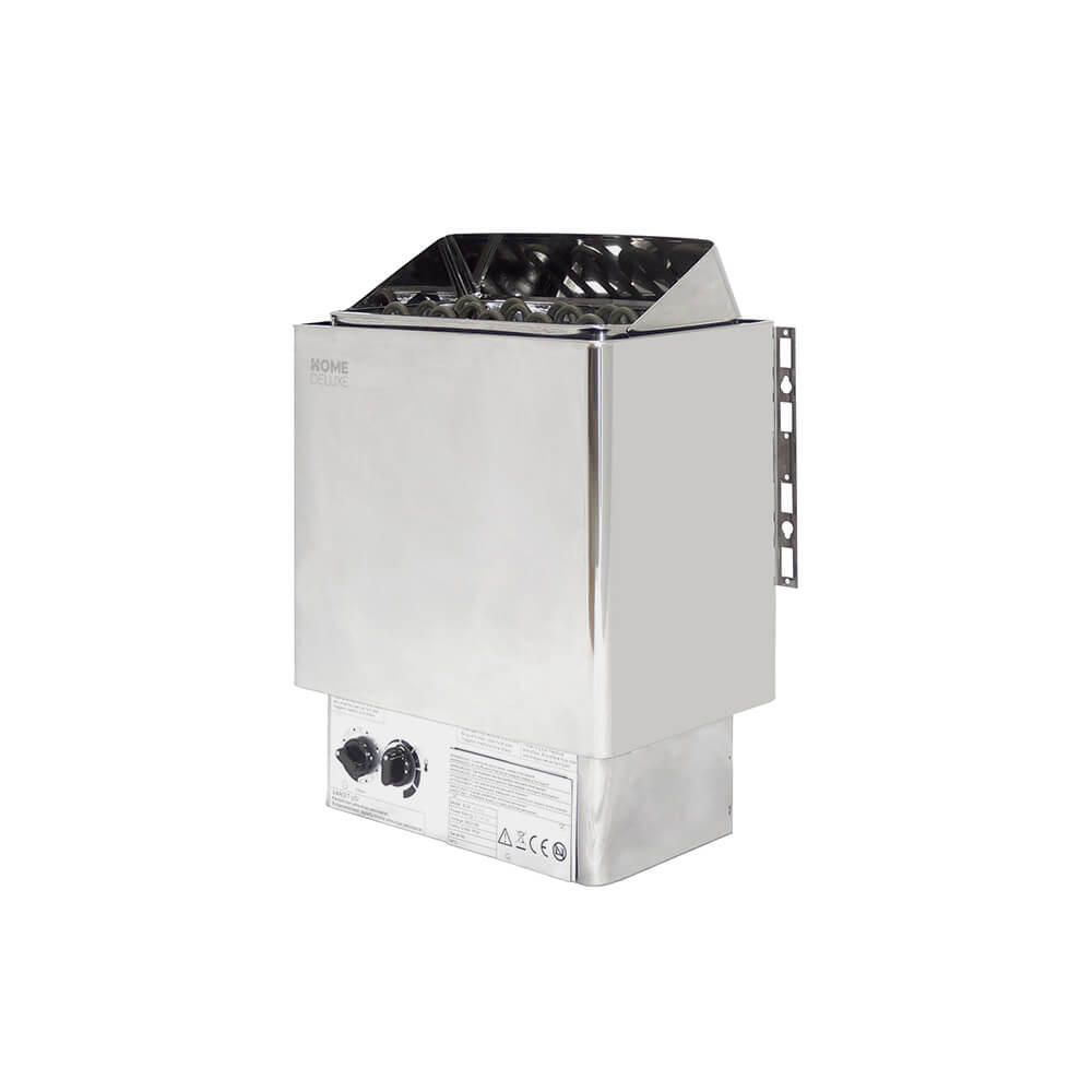 SAUNAOFEN KIVA - 4,5 kW - Silberfarben, Metall (56/41/28cm) - Home Deluxe