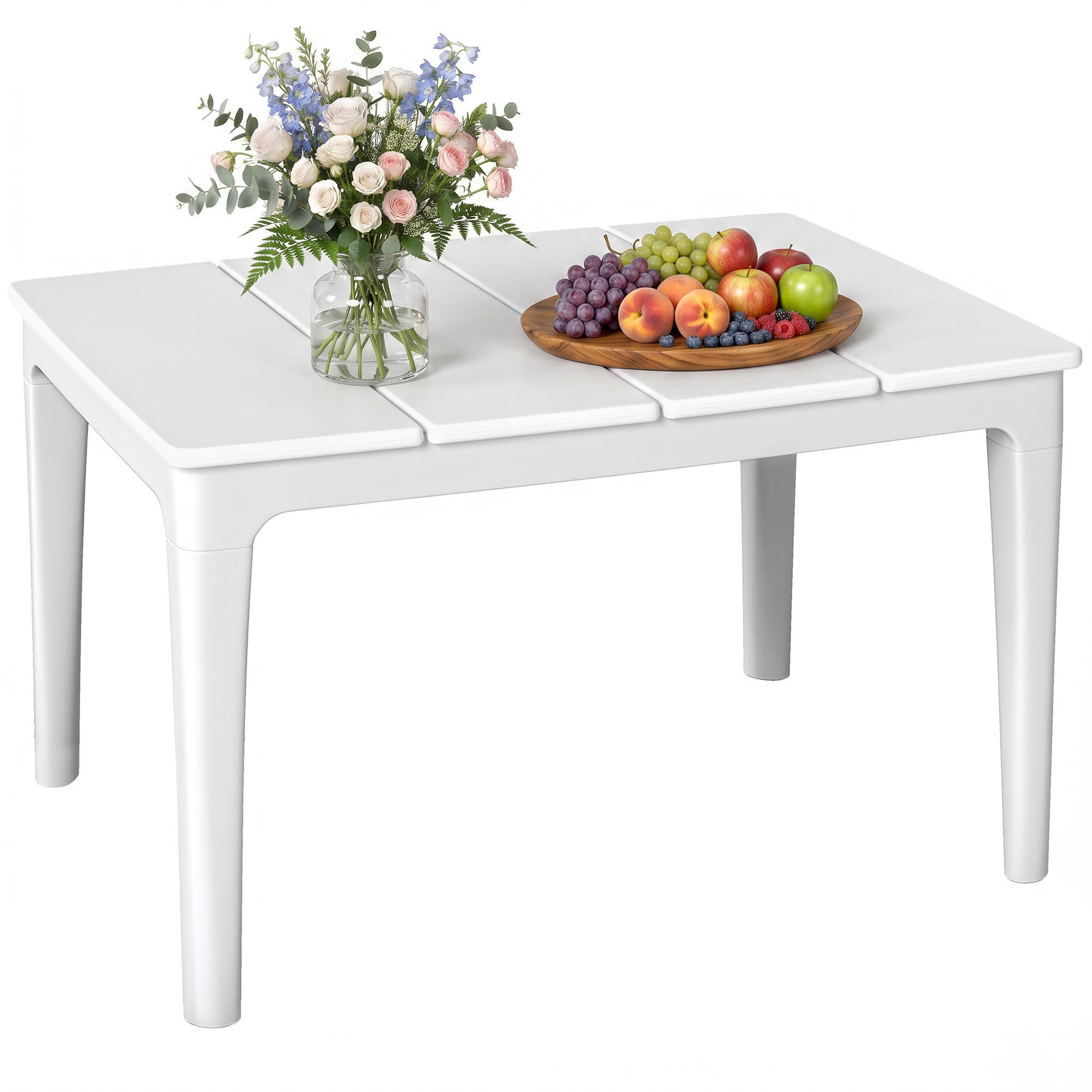 GARTENTISCH,CREMEWEISS,1 Stück - Weiß, Kunststoff (70/53/39cm) - GiPP