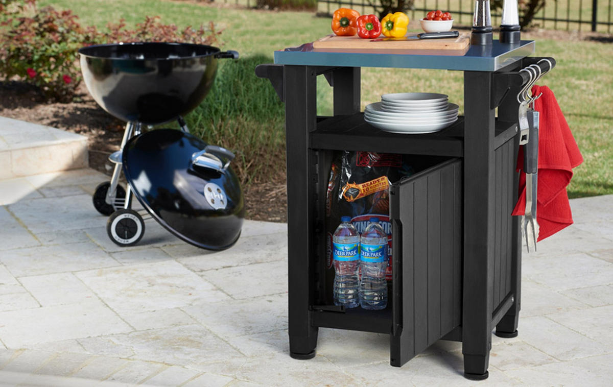 GRILLTISCH Unity - Grau, Kunststoff (76.4/52/90cm) - Keter