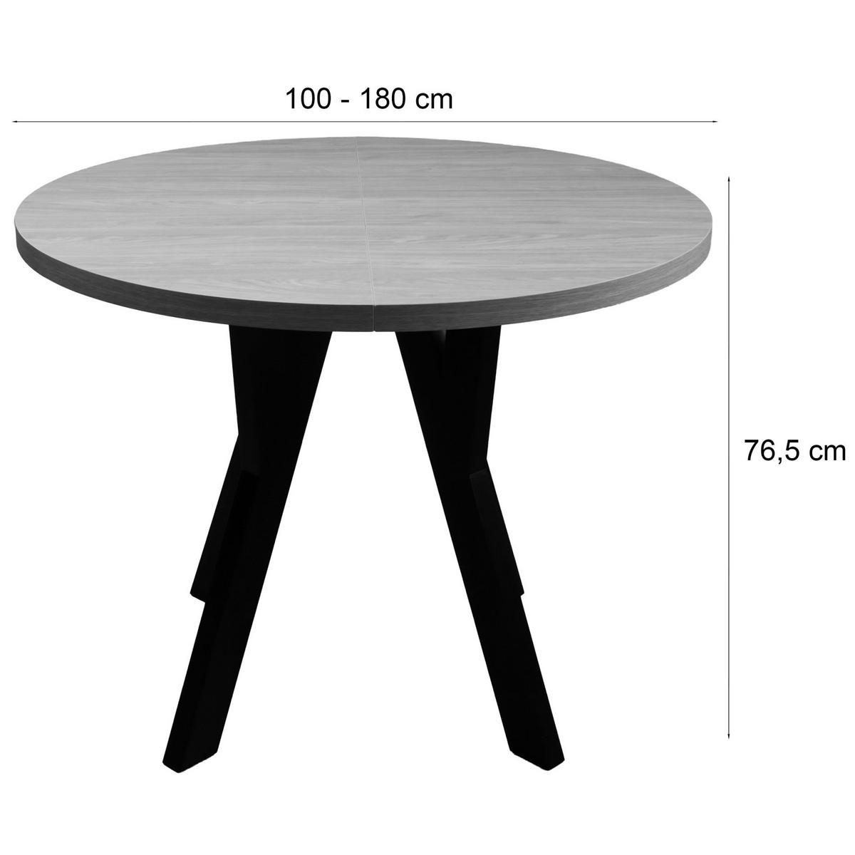 ESSTISCH Osenness ausziehbar Greige, 100 x 180 x 100 cm - Taupe, Holz/Holzwerkstoff (100/100/76.5cm) - Selsey