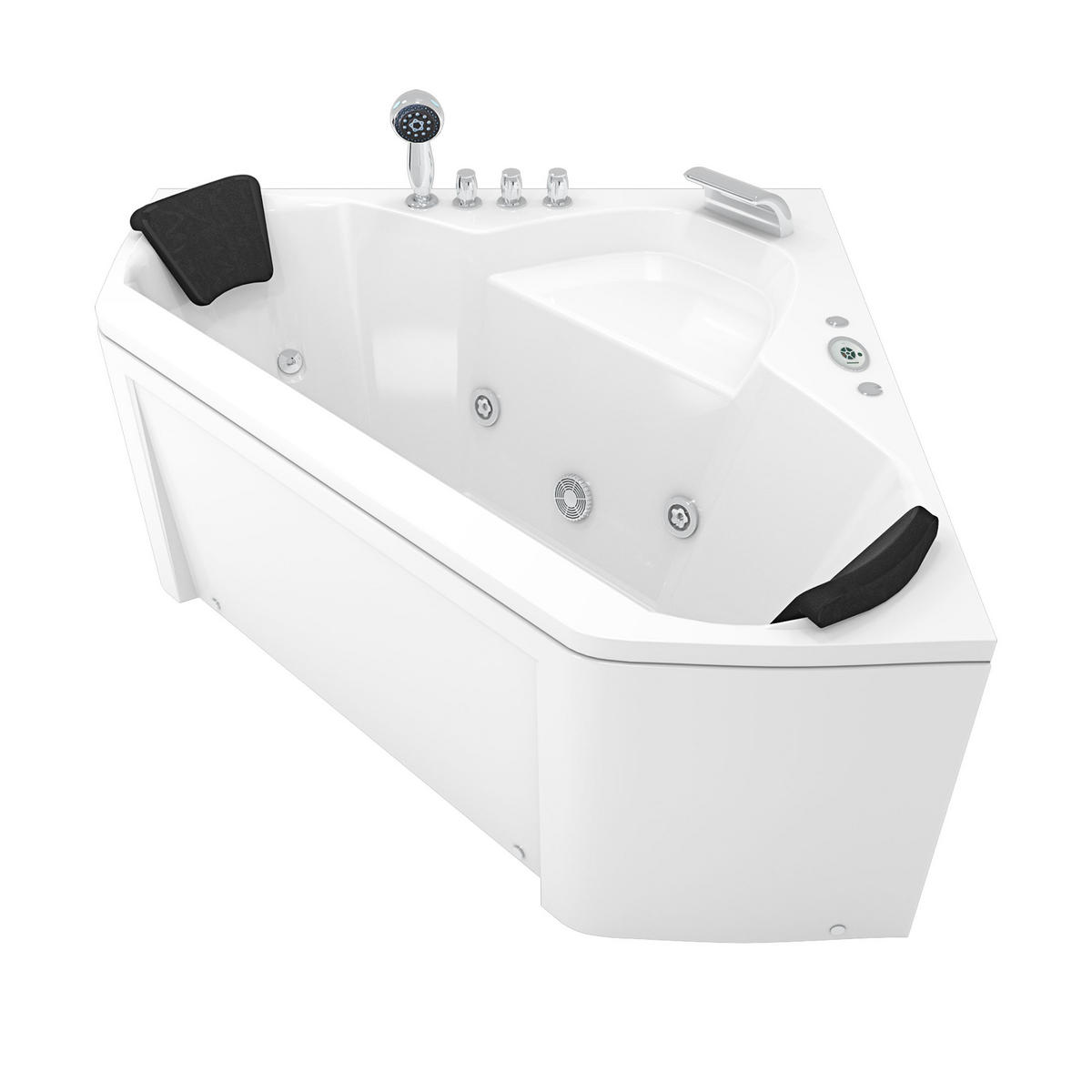 WHIRLPOOL Pool Badewanne Wanne W02R-SC 135x135cm - Weiß, Glas/Kunststoff (135/62/135cm) - AcquaVapore by Sandra Jentho