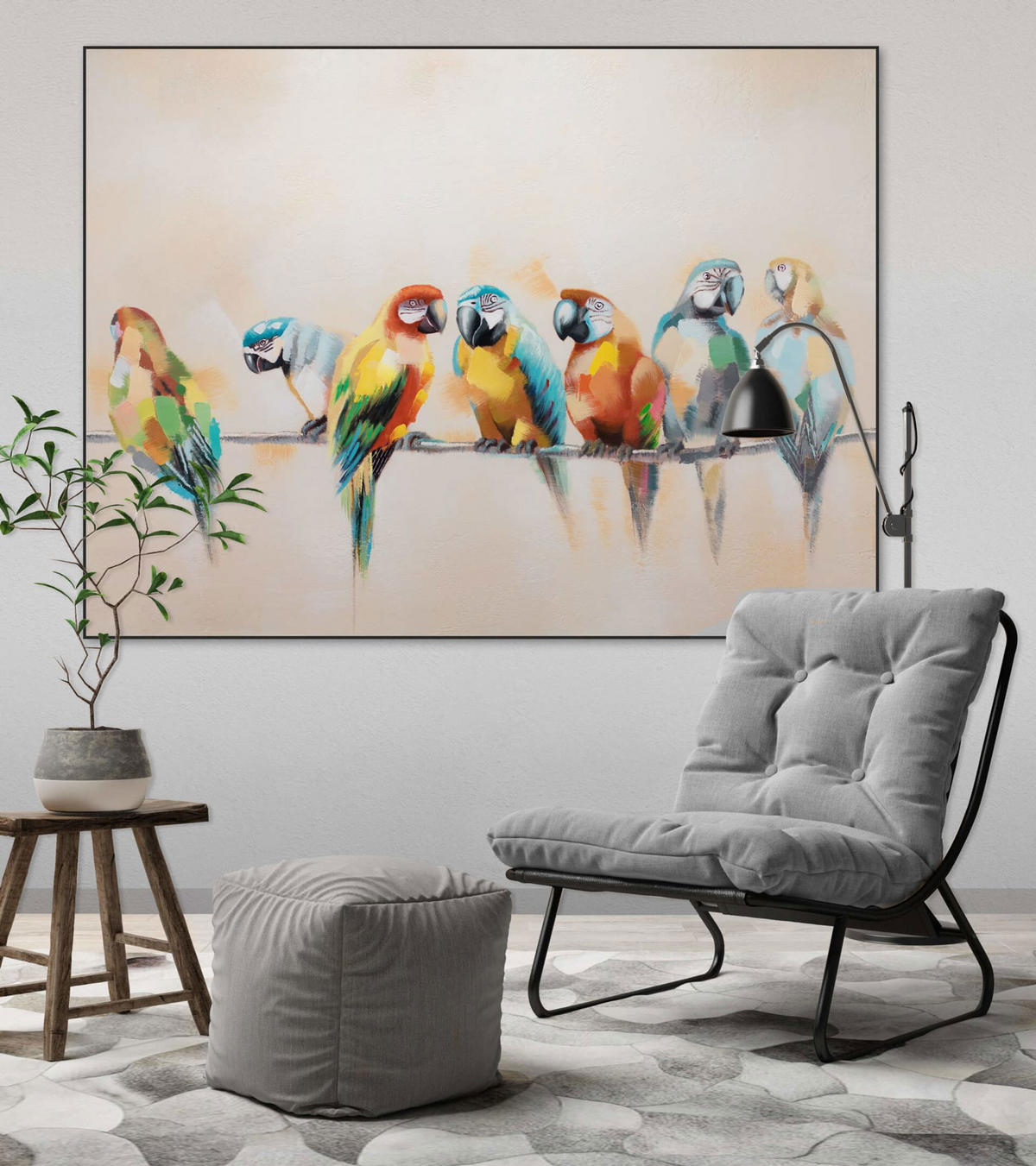 ACRYLBILD HANDGEMALT 120/90 cm - Multicolor, Holz/Textil (120/90cm) - KUNSTLOFT