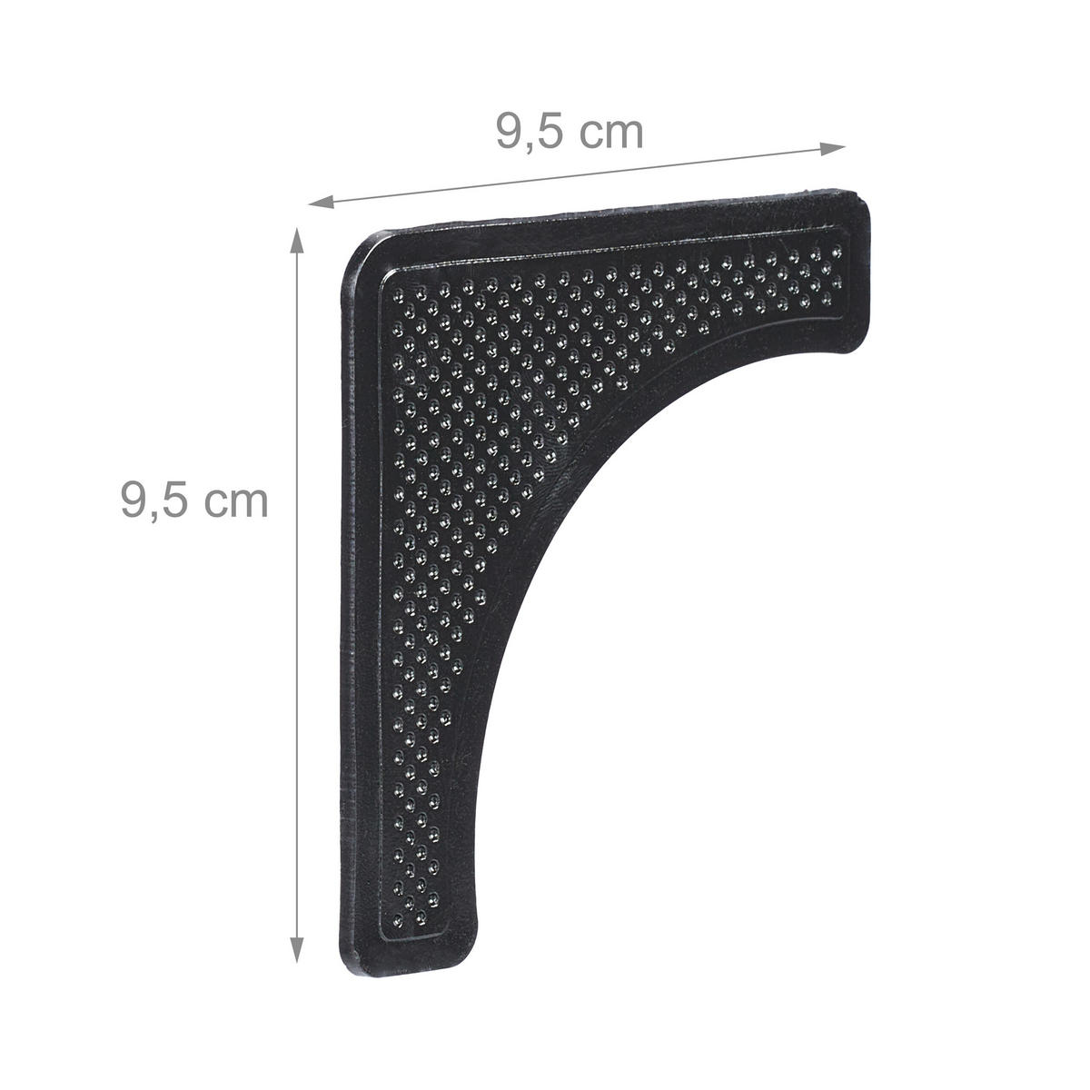 24XPROTIŠMYKOVÉ podložky na koberce - čierna, plast (9.5/9.5cm) - Relaxdays