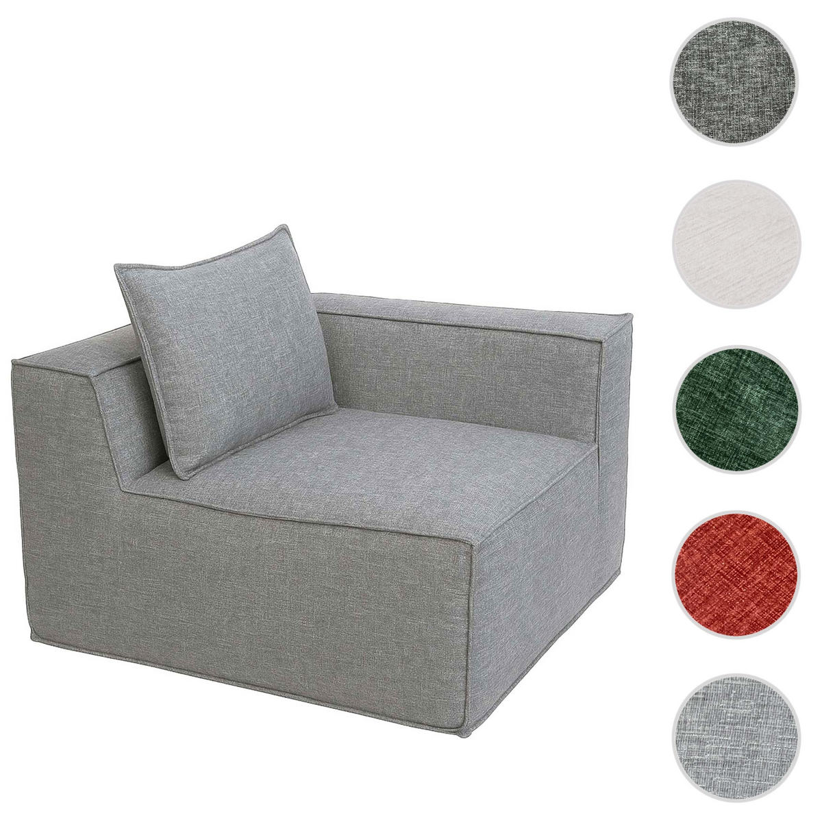 ECKTEIL Hellgrau - Hellgrau, Textil (97/63/97cm) - MCW