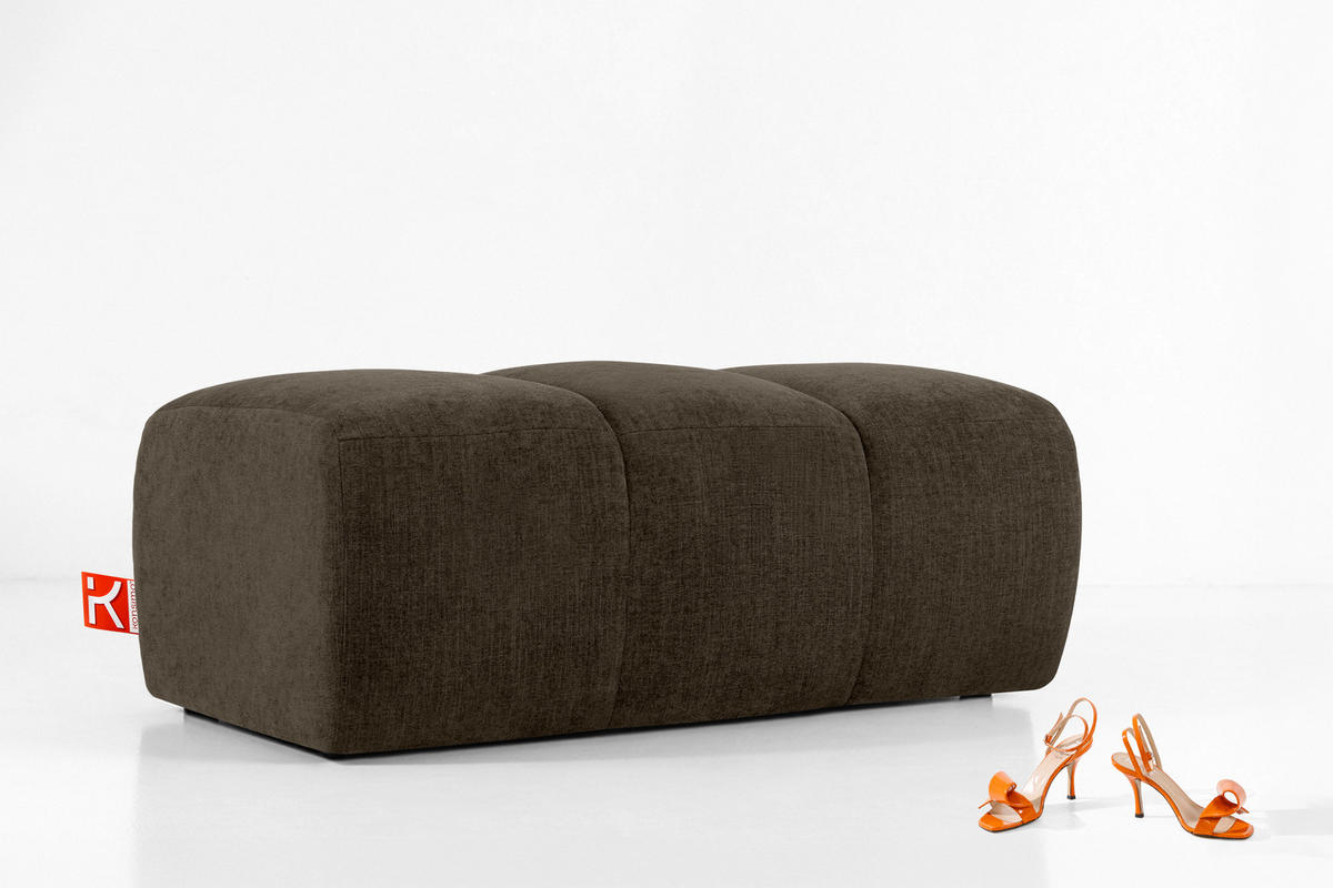 SITZHOCKER FLAVA, Braun - Braun, Holz/Holzwerkstoff (123/47/70cm) - KONSIMO®