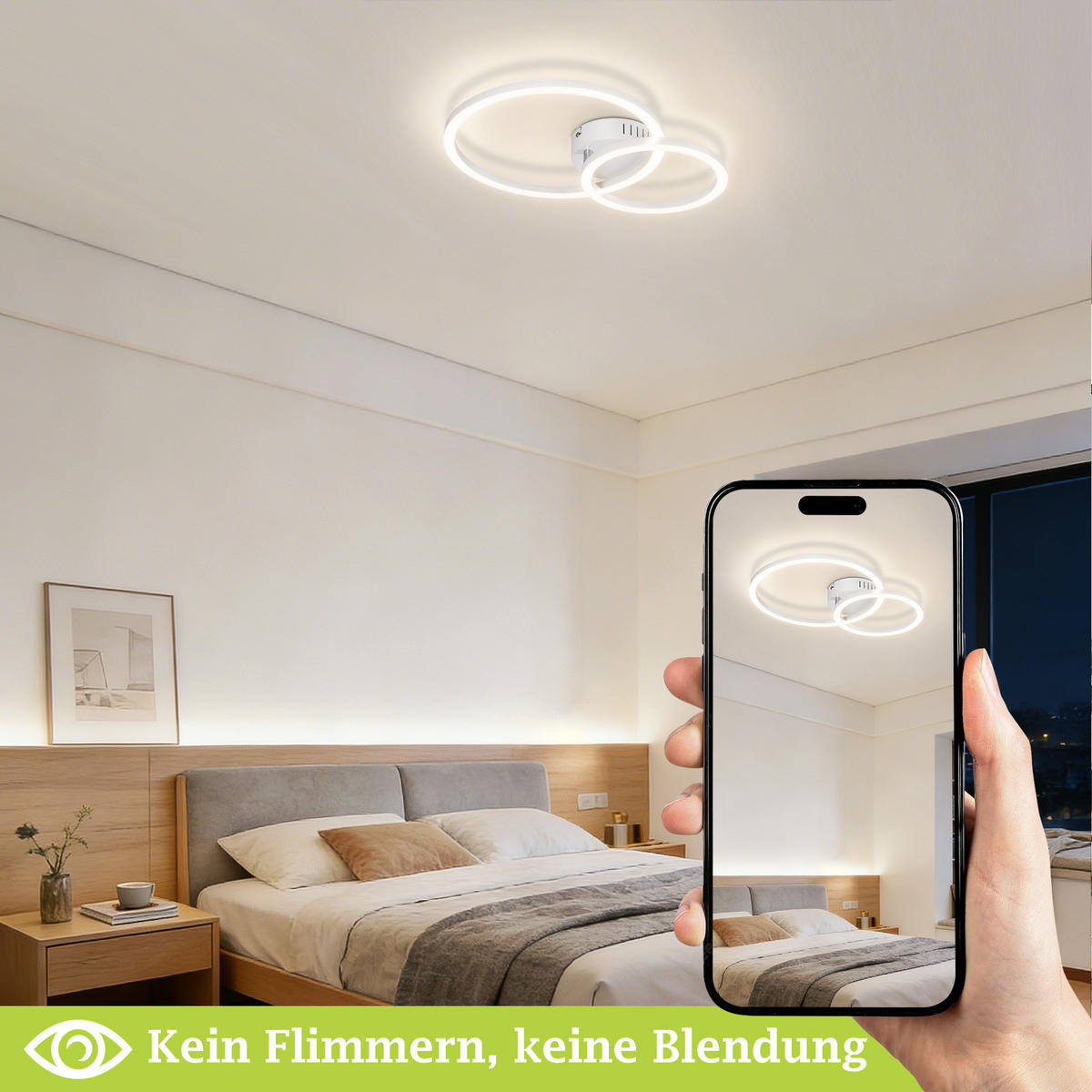 LED DECKENLEUCHTE Nrelis 40.5/30/6.7 cm - Weiß, Kunststoff (40.5/30/6.7cm) - ZMH