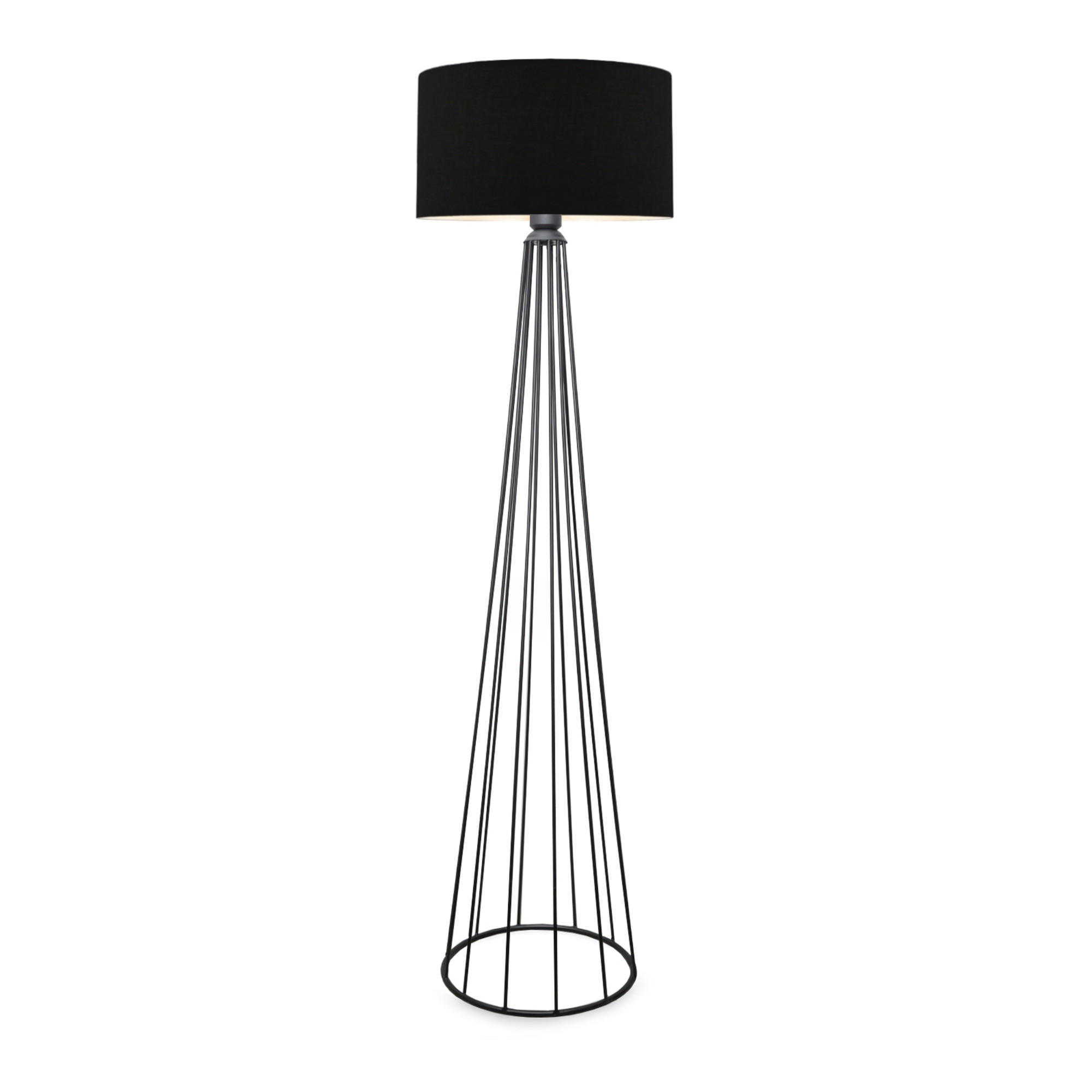 STEHLEUCHTE Neath - Schwarz, Metall (30/30/155cm) - lux.pro