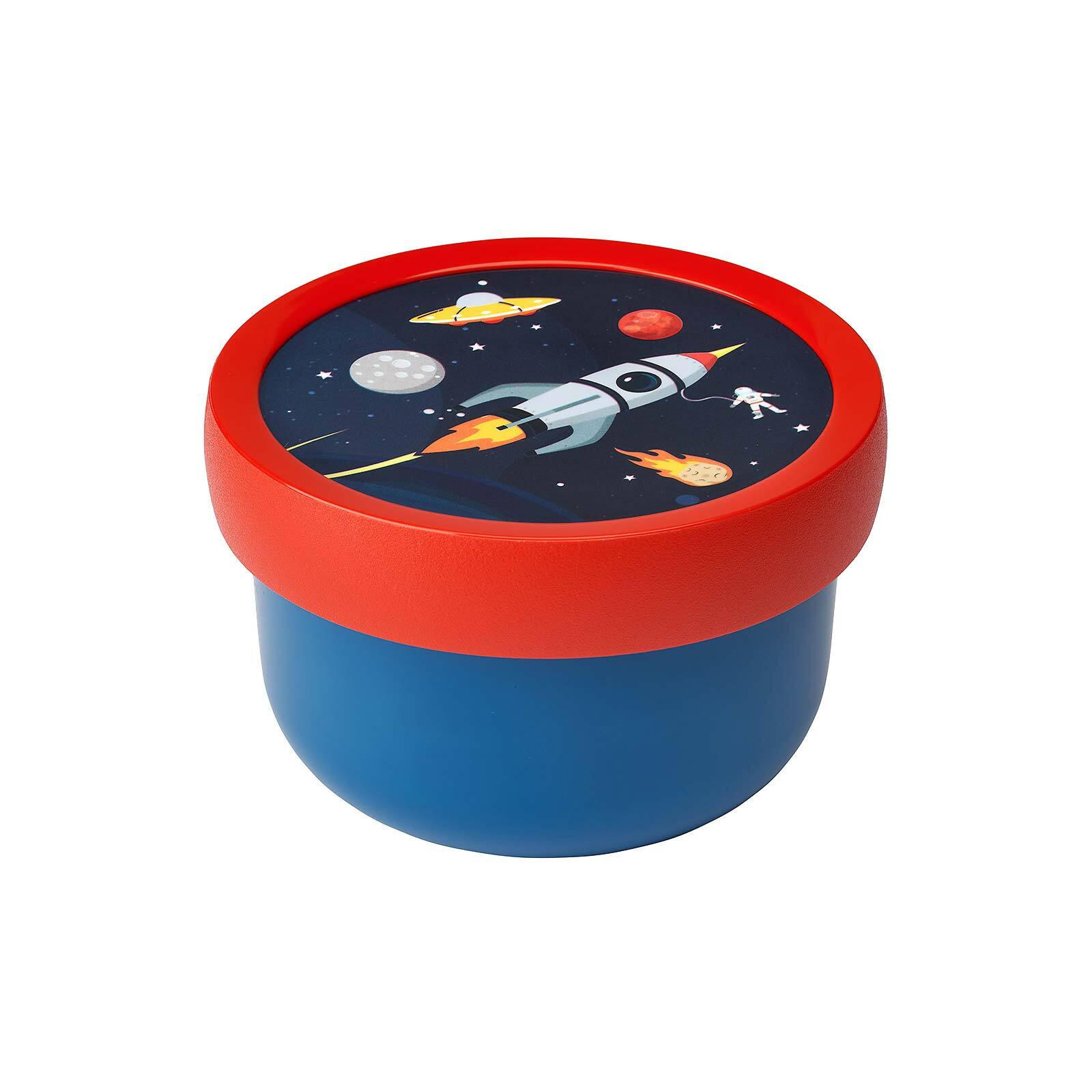 FRUCHTBOX MIT GABEL Campus Space 300 ml - Rot/Dunkelblau, Kunststoff (6.7/10.4/6.7cm) - Mepal