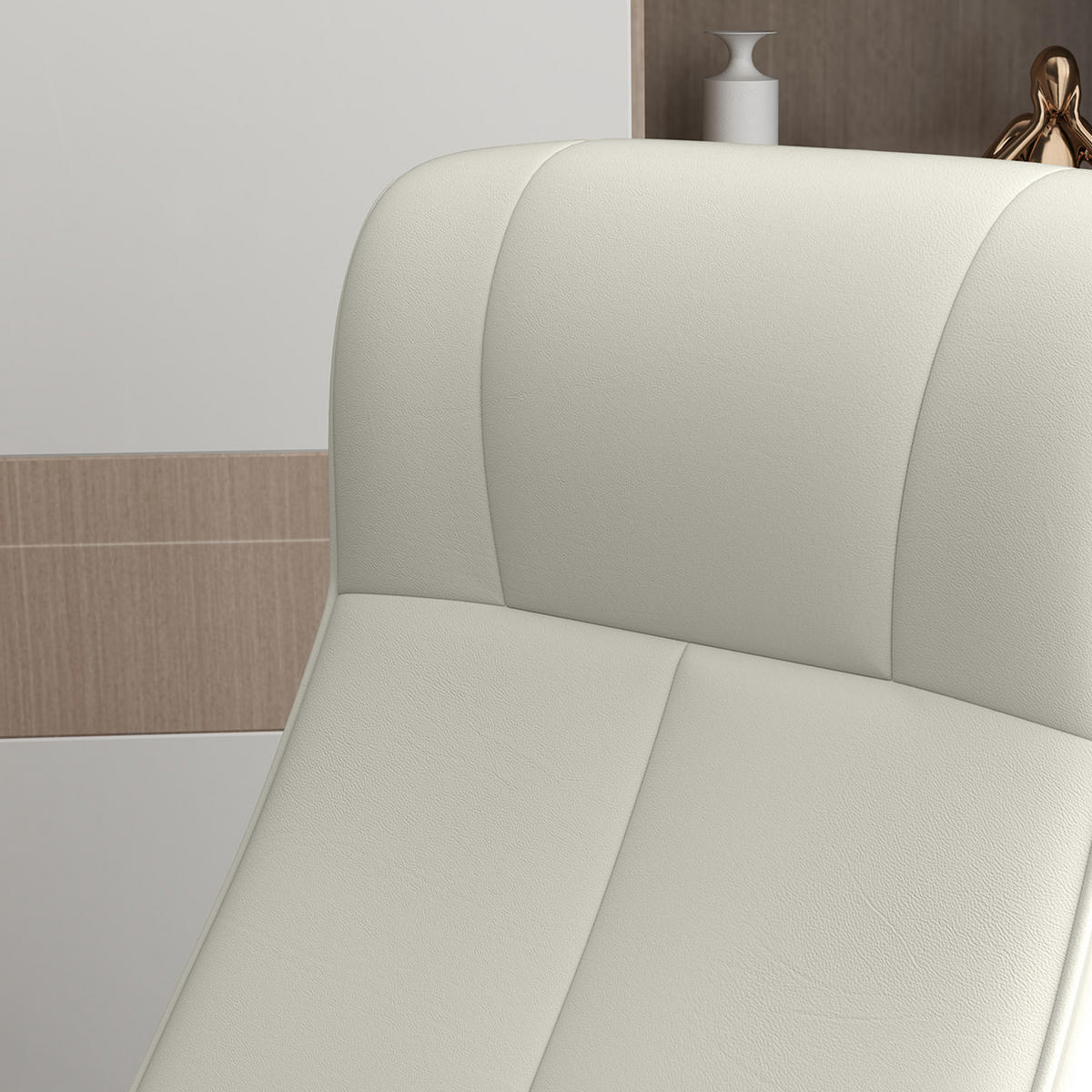 RELAXSESSEL mit Hocker Polyester 360° drehbar, bis 135° verstellbar 69/71/104 cm Cremeweiß - Creme, Textil (71/104/69cm) - Redom