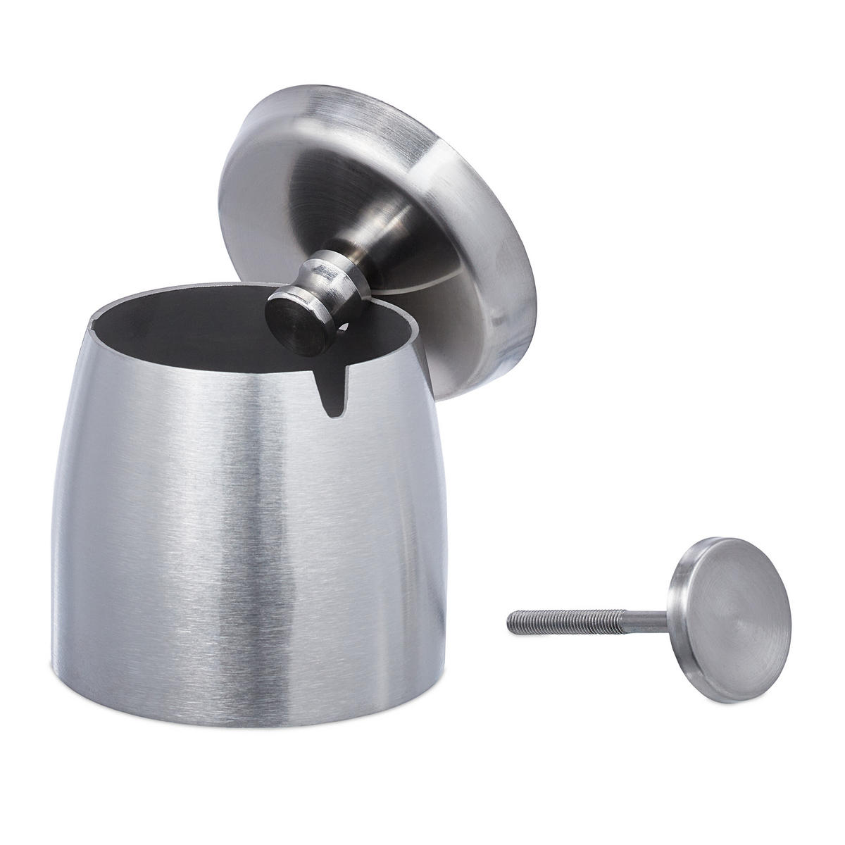 ASCHENBECHER - Silberfarben, Metall (6cm) - Relaxdays