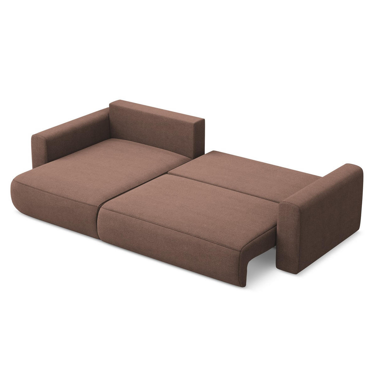 ECKSOFA mit Schlaffunktion Strukturstoff Stoff Pink - Pink/Hellrosa, Kunststoff/Textil (149/278cm) - LaMiaSofa