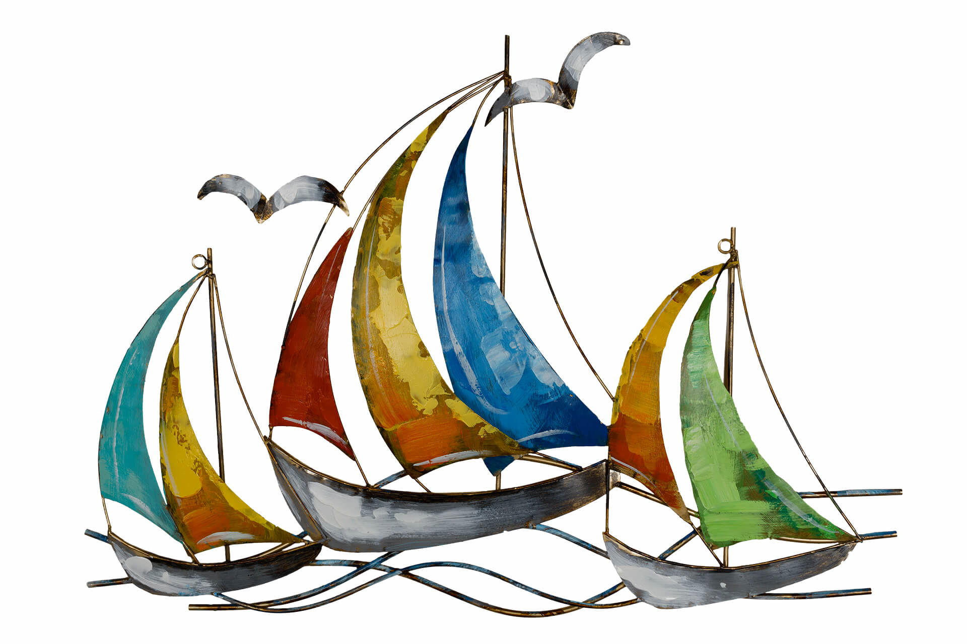 WANDDEKO Bunt 100/75 cm - Multicolor, Metall (2.6/75/3cm) - KUNSTLOFT