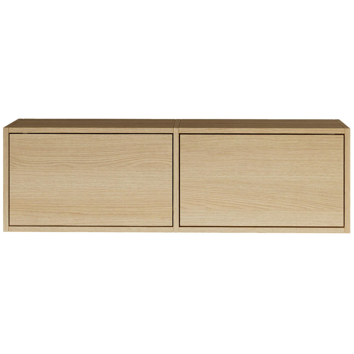 TV-LOWBOARD hängend, 2 Klappen, Eiche, 100 cm - Beige, Holzwerkstoff (100.6/30/30cm) - Selsey