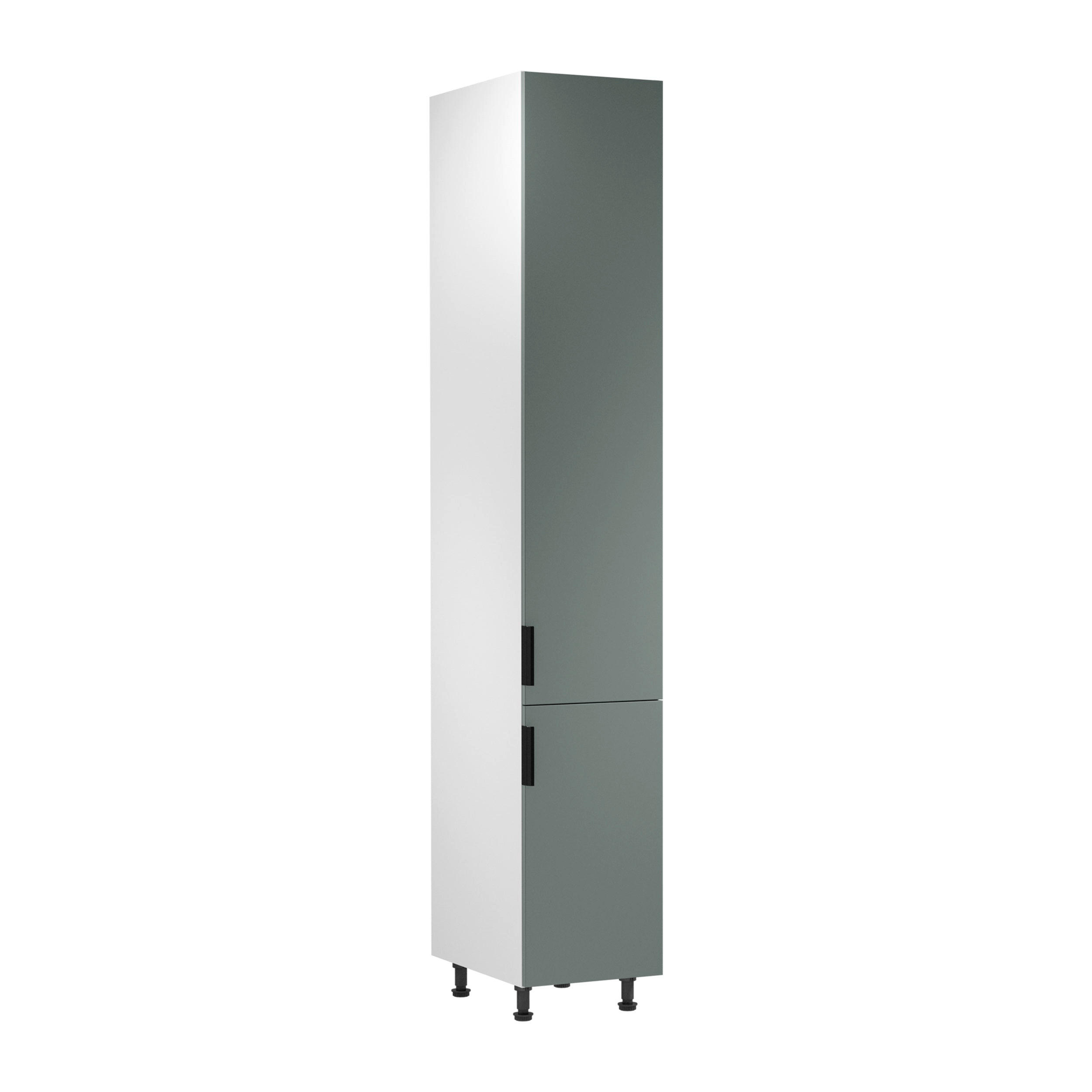Royal24_Markt Hochschrank Weiß, Grün 40x247x58 cm