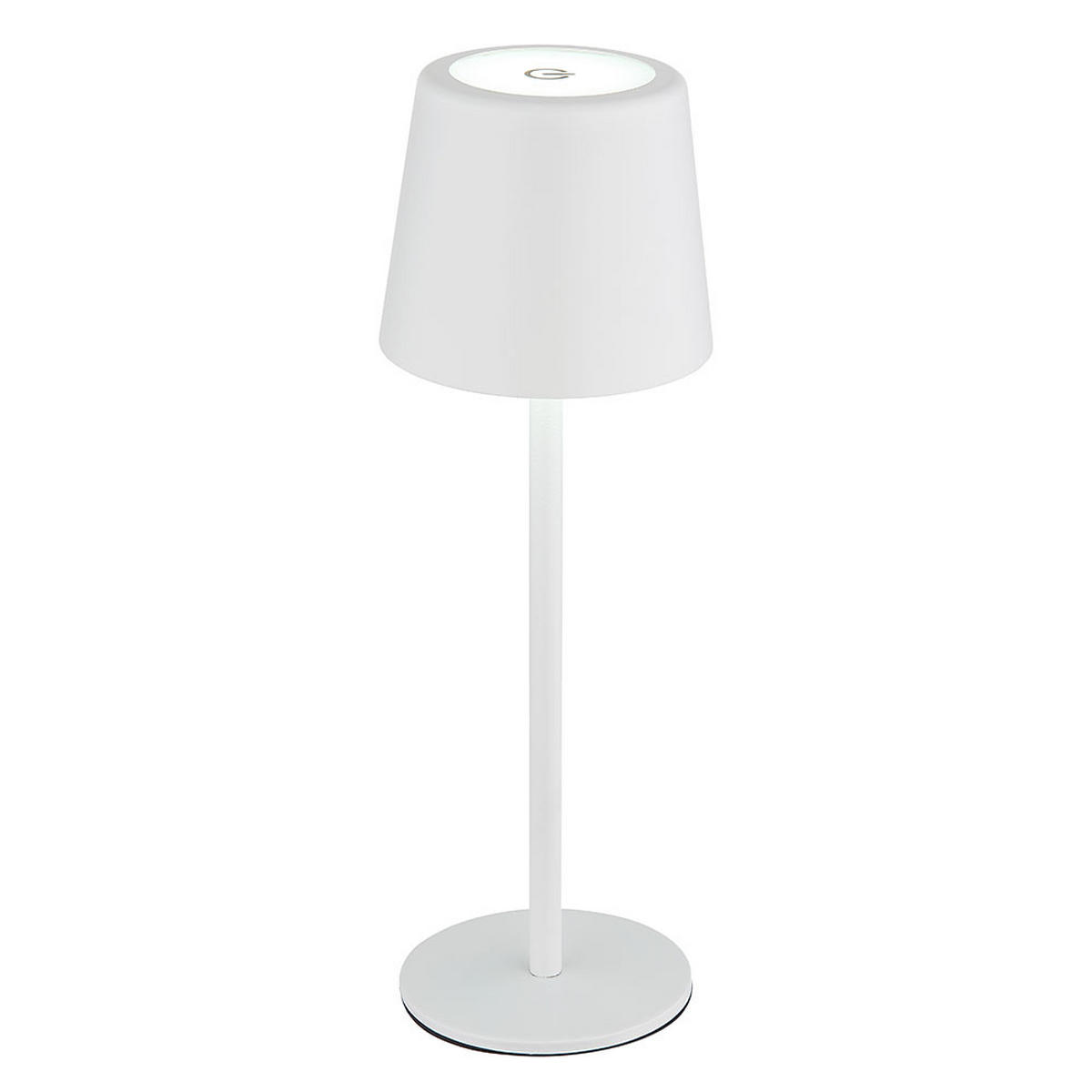 LED AUSSEN-TISCHLEUCHTE Weiß opal 2er Set - Weiß, Metall (8.5/8.5/28cm) - Globo Lighting