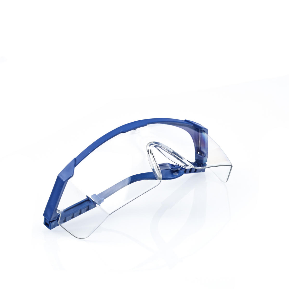 SCHUTZBRILLE Universal - klar, Polycarbonat, UV-Schutz, ultraleicht, EN166, Stoßfest S, 3-stufig verstellbare Bügel, TPR-Auflagen - Multicolor, Kunststoff/Metall